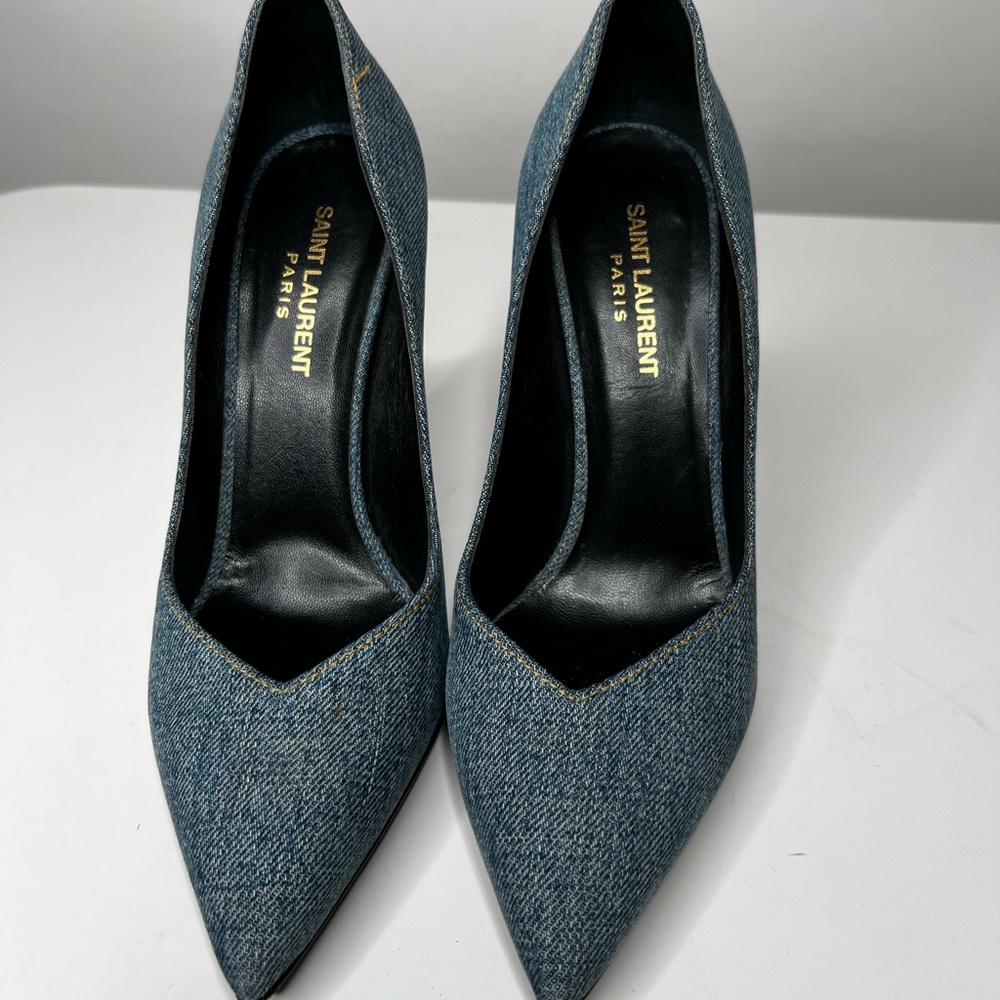 Saint Laurent Denim Pumps - Picture 4 of 6